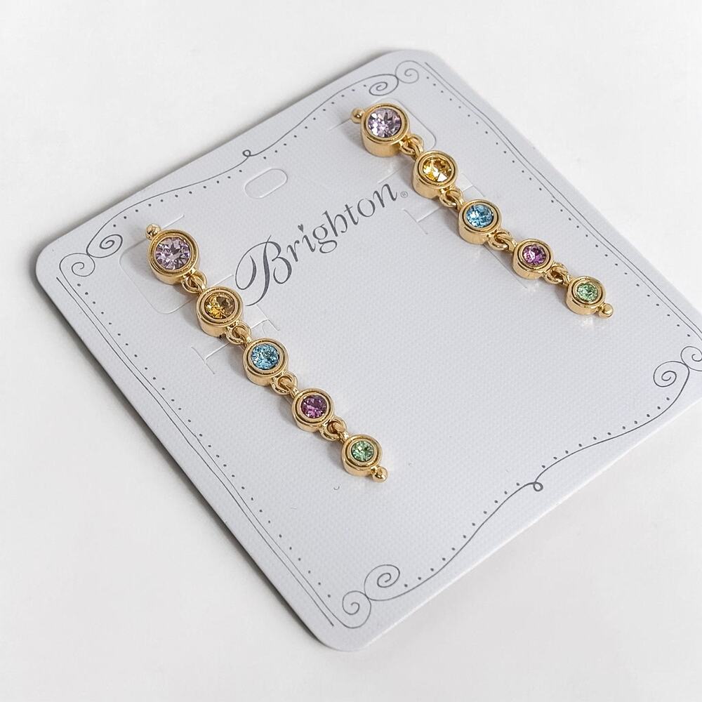 Brighton Twinkle Mod Gold Crystal Drop Earrings JA9950